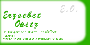 erzsebet opitz business card